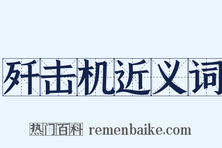 歼击机近义词是什么意思的图片